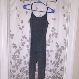 Plain dark grey jump/cat suit